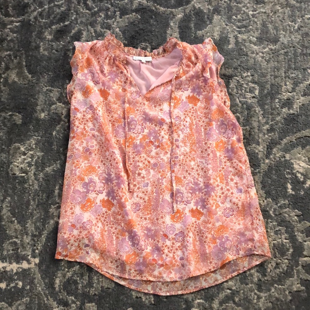 Maison D’Amelie Paris Lined Sleeveless Blouse